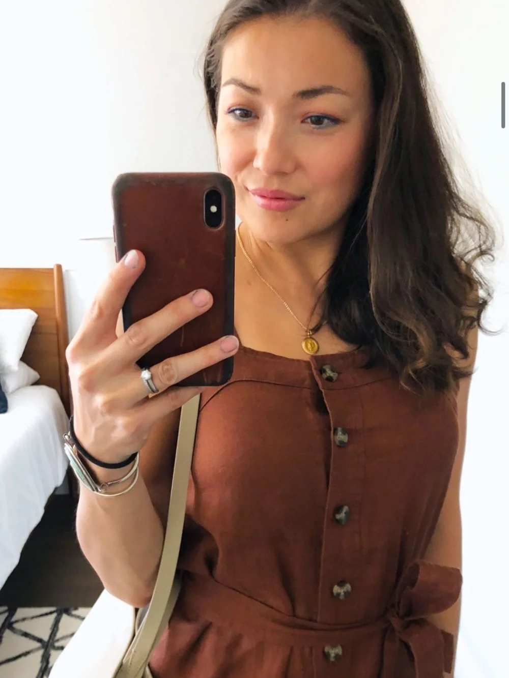Everlane picnic jumpsuit in rosewood